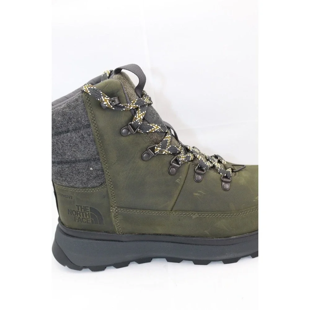 The North Face Bergen Leather Waterproof Winter Boots Men's 10.5 New Taupe Green